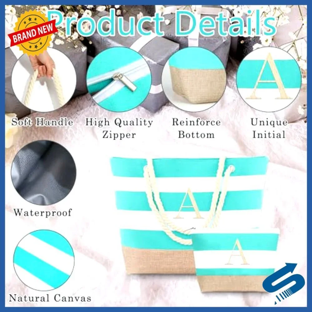 Canvas Travel Tote Waterproof Beach Bag Large Capacity Multifunctional Gifts